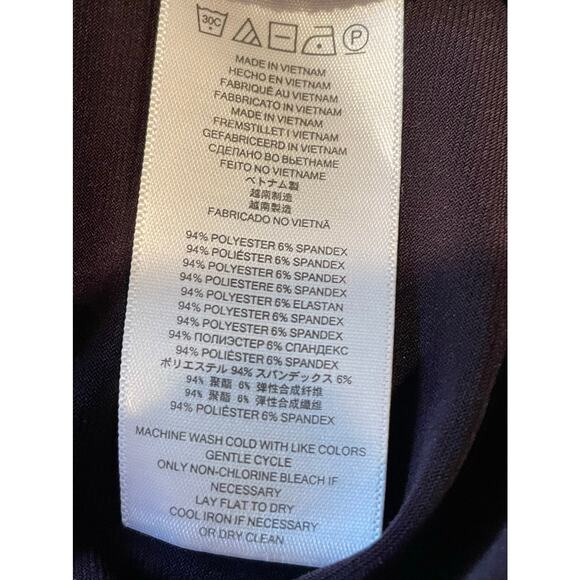 Michael Michael Kors Faux Wrap Dress Long Sleeves Sz XL Plum Stretch Career - Picture 8 of 10